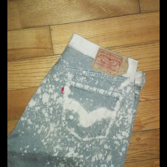📓LEVIS 501 BLEACHED OUT JEAHS SIZE 36 X 30 - Picture 2 of 7